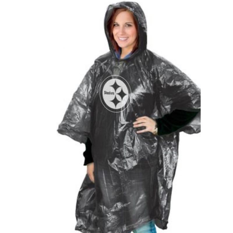 Pittsburgh Steelers Adult Rain Poncho