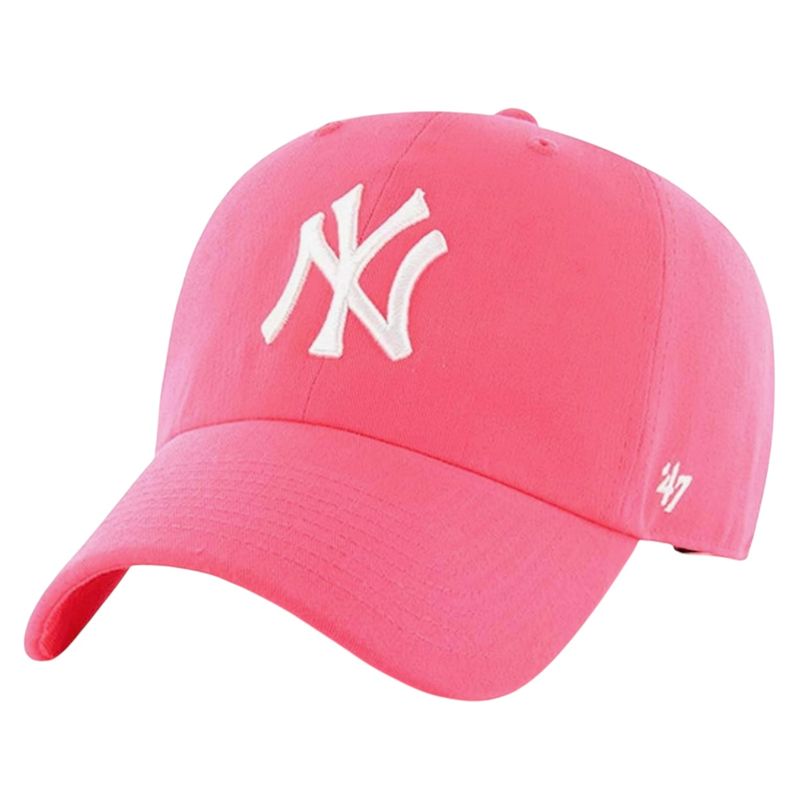 New York Yankees Men’s Neon Pink 47 Brand Clean Up Adjustable Hat