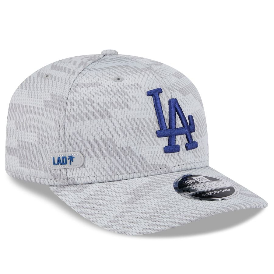 Los Angeles Dodgers Men's Gray Spring Training New Era 9Seventy Stretch-Snap Hat
