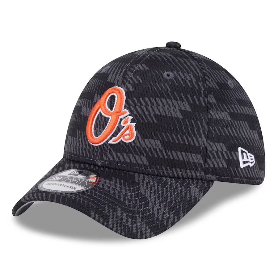 Baltimore Orioles Men's Black New Era MLB Clubhouse 39THIRTY Flex Hat