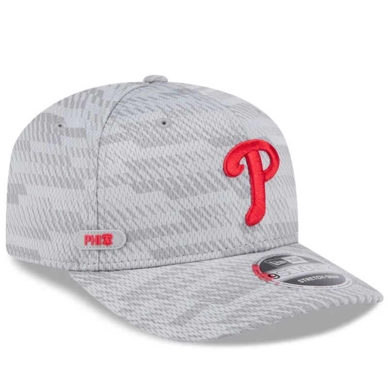 Philadelphia Phillies Men's Gray Spring Training New Era 9Seventy Stretch-Snap Hat