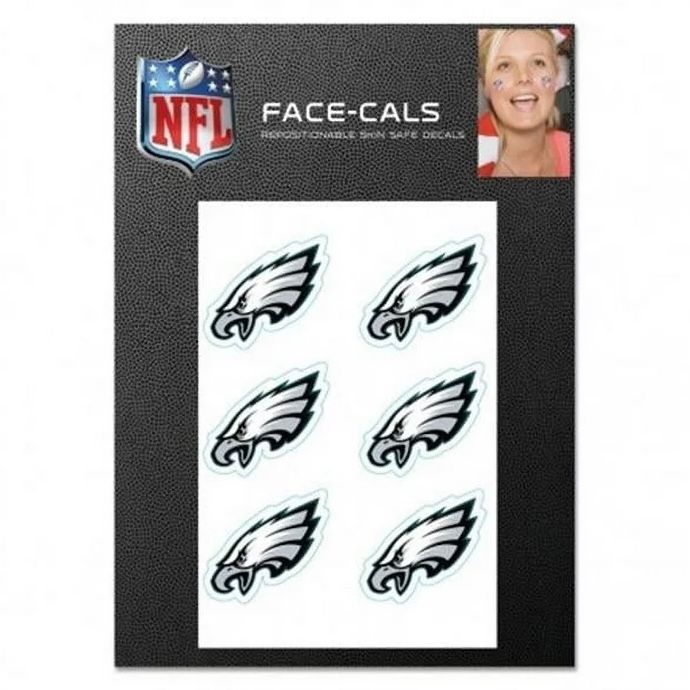 Philadelphia Eagles Face-Cals Temporary Tattoos Philadelphia Eagles Face-Cals Temporary Tattoos