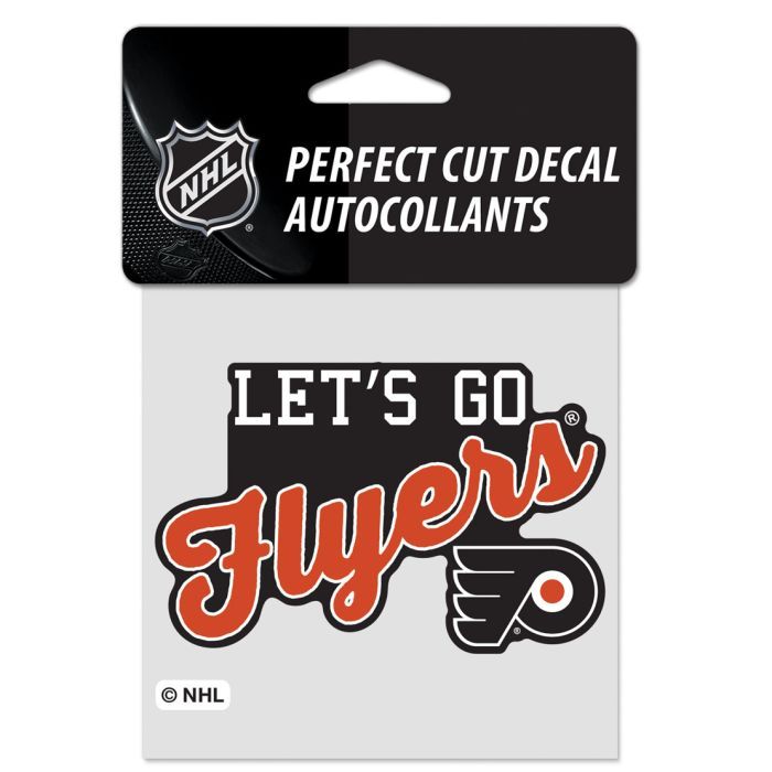Philadelphia Flyers Let's Go 4 Philadelphia Flyers Let's Go 4" x 4" Perfect Cut Color Decal
