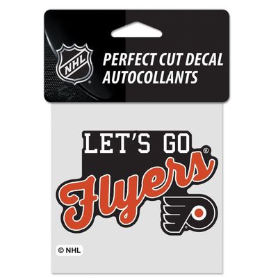 Philadelphia Flyers Let's Go 4 Philadelphia Flyers Let's Go 4" x 4" Perfect Cut Color Decal