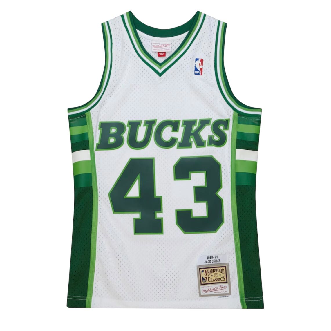 Milwaukee Bucks Jack Sikma 1988-89 Men's White Mitchell & Ness Swingman Jersey