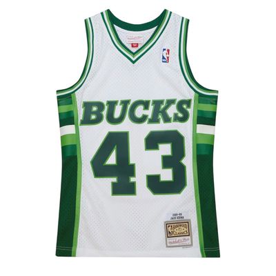 Milwaukee Bucks Jack Sikma 1988-89 Men's White Mitchell & Ness Swingman Jersey Milwaukee Bucks Jack Sikma 1988-89 Men's White Mitchell & Ness Swingman Jersey