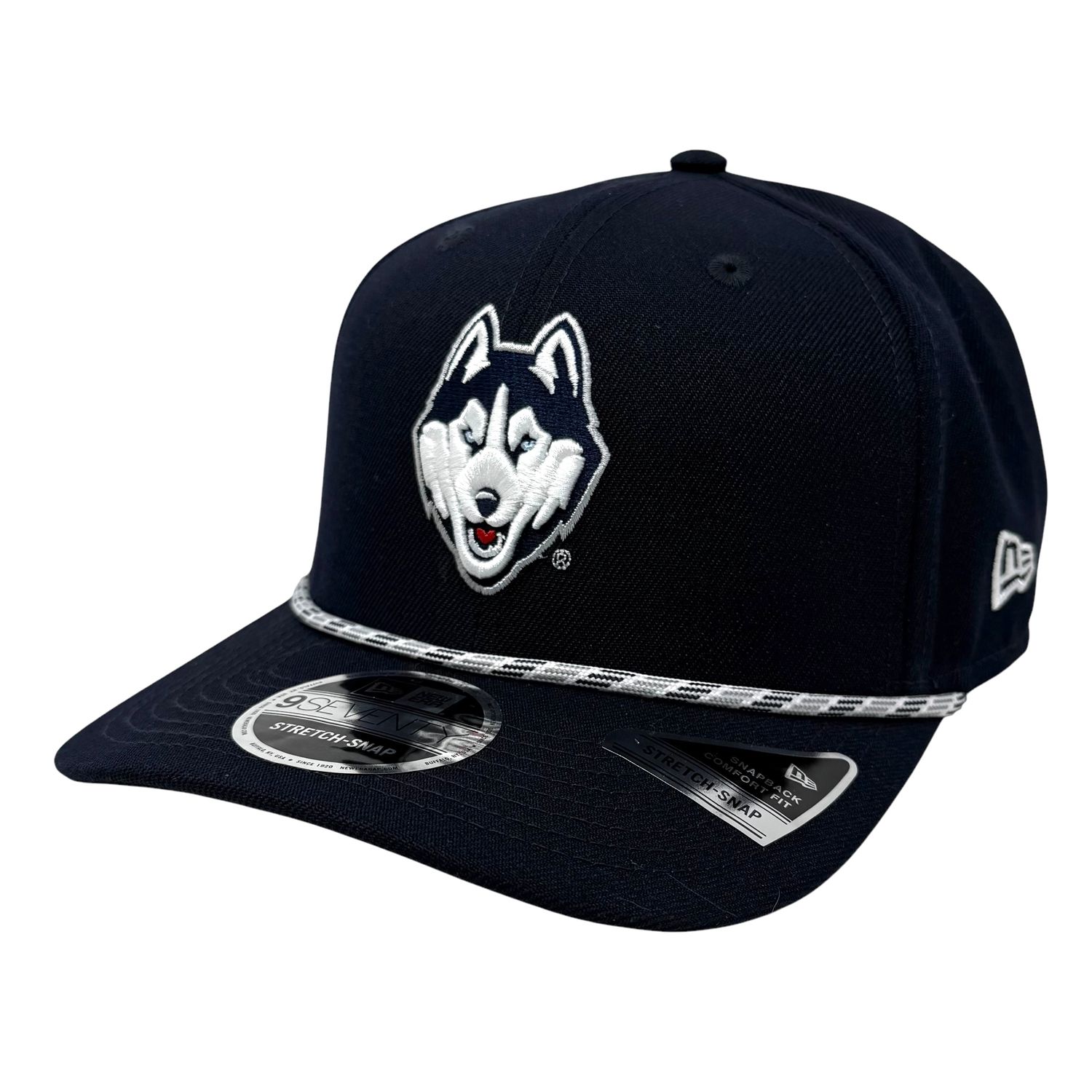 UConn Huskies Men's Navy Multi Rope New Era NCAA 9Seventy Stretch-Snap Hat