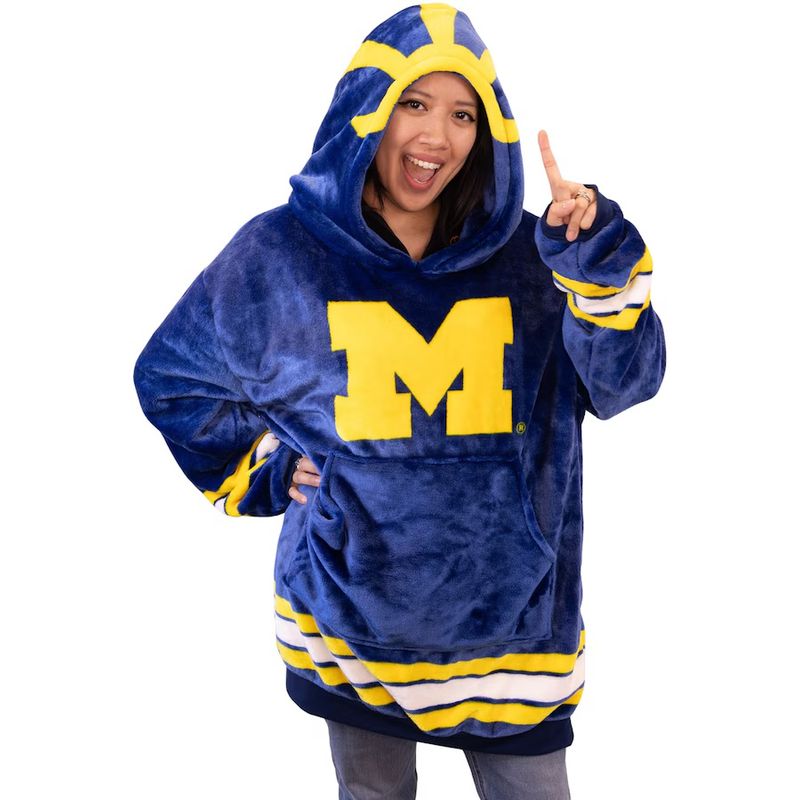 Michigan Wolverines Plushible Adult 2-In-1 Snugible Hoodie
