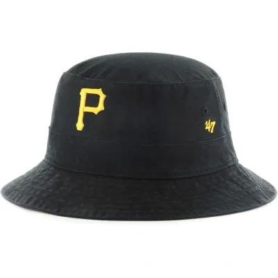 Pittsburgh Pirates Men's 47 Brand Black Bucket Hat Pittsburgh Pirates Men's 47 Brand Black Bucket Hat