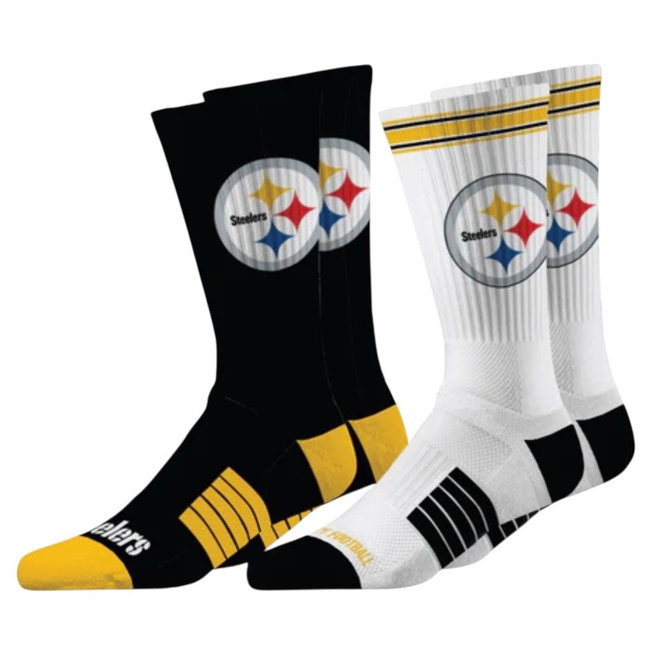 Pittsburgh Steelers Strideline Premium Knit Crew Socks 2 Pack Pittsburgh Steelers Strideline Premium Knit Crew Socks 2 Pack