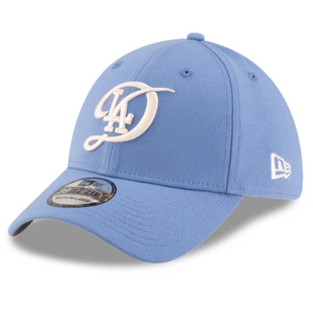 Los Angeles Dodgers Men's Light Blue New Era City Connect 39THIRTY Flex Fit Hat Los Angeles Dodgers Men's Light Blue New Era City Connect 39THIRTY Flex Fit Hat