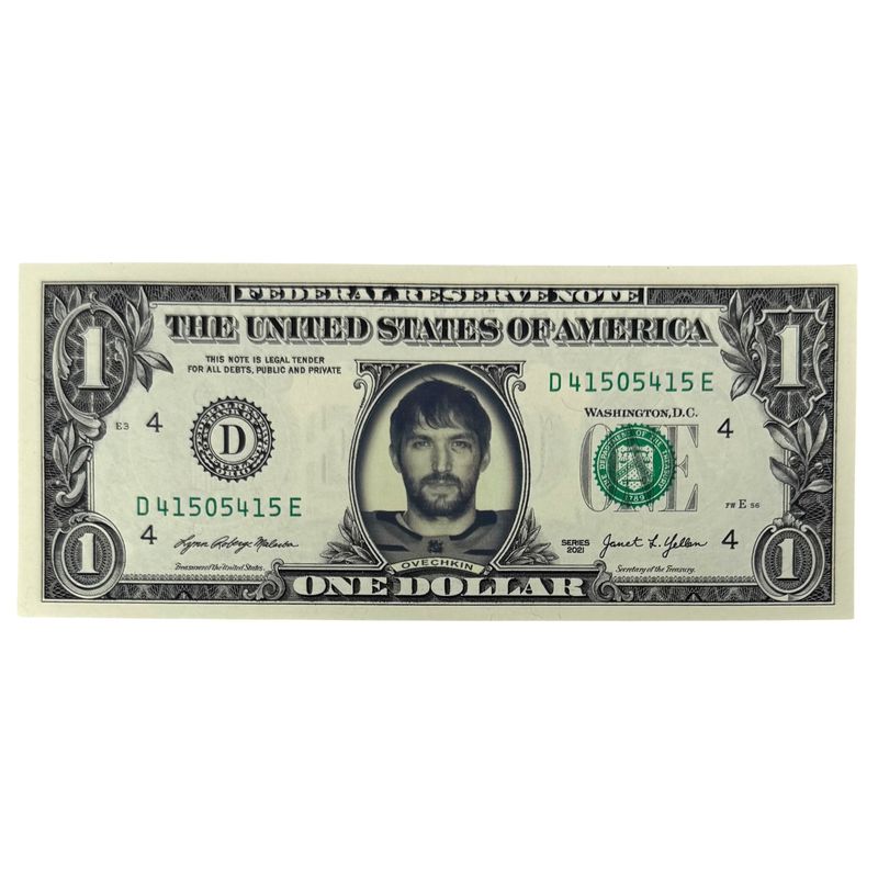 Alex Ovechkin Famous Face Dollar Bill