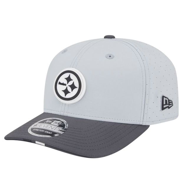 Pittsburgh Steelers Men's Gray/Black NFL Training Camp New Era NFL 9Seventy Stretch-Snap Hat Pittsburgh Steelers Men's Gray/Black NFL Training Camp New Era NFL 9Seventy Stretch-Snap Hat