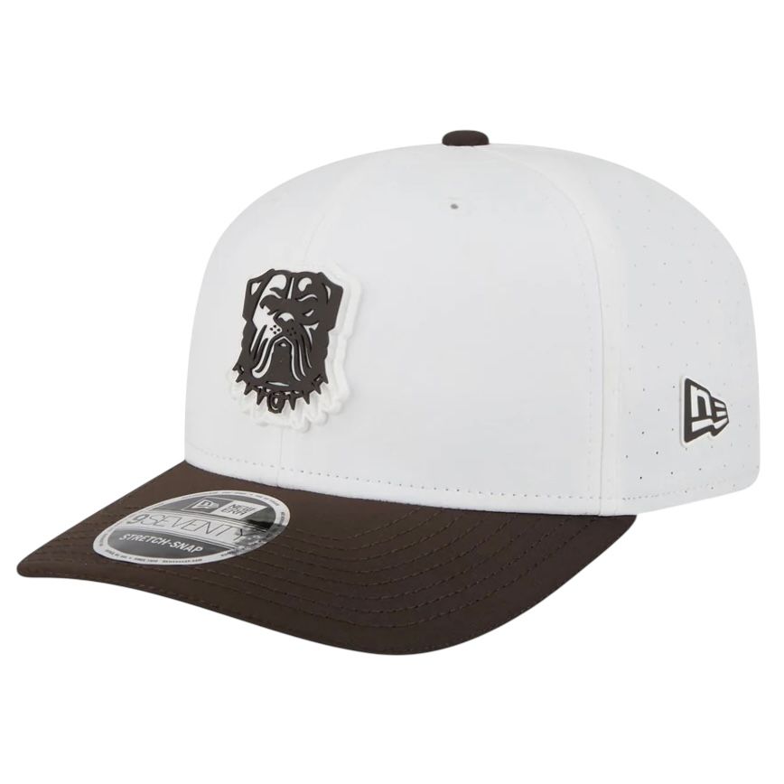 Cleveland Browns Men's White/Brown NFL Training Camp New Era NFL 9Seventy Stretch-Snap Hat Cleveland Browns Men's White/Brown NFL Training Camp New Era NFL 9Seventy Stretch-Snap Hat