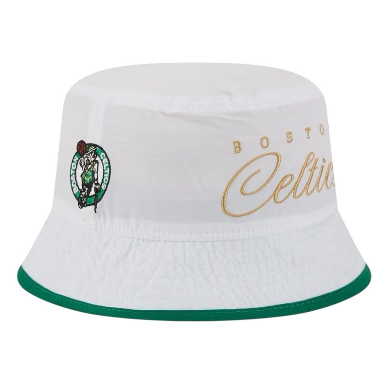 Boston Celtics Men’s White New Era NBA Draft Nylon Bucket Hat