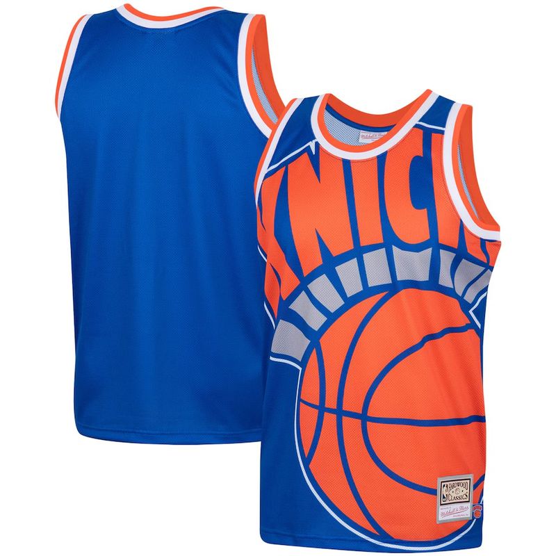 New York Knicks Men’s Mitchell & Ness Hardwood Classics Big Face Tank Jersey Tank Top New York Knicks Men’s Mitchell & Ness Hardwood Classics Big Face Tank Jersey Tank Top
