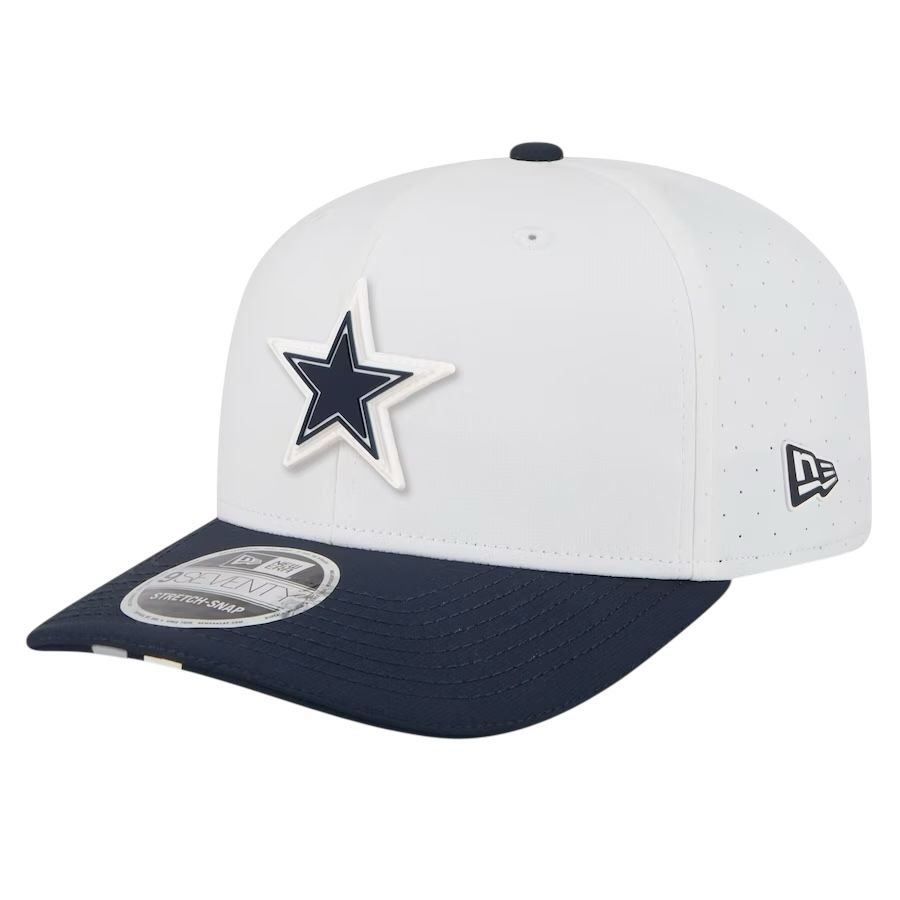 Dallas Cowboys Men's White/Blue NFL Training Camp New Era NFL 9Seventy Stretch-Snap Hat Dallas Cowboys Men's White/Blue NFL Training Camp New Era NFL 9Seventy Stretch-Snap Hat