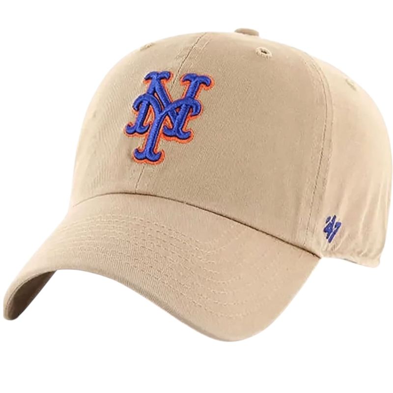 New York Mets Men’s Khaki 47 Brand Clean Up Adjustable Hat New York Mets Men’s Khaki 47 Brand Clean Up Adjustable Hat