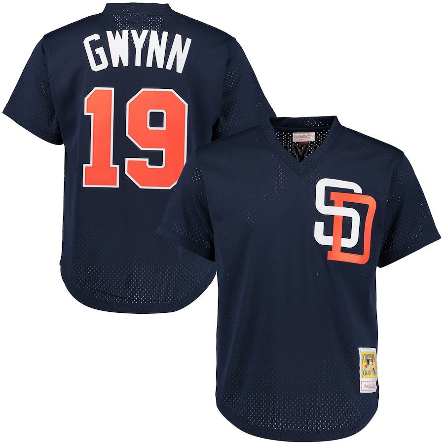 San Diego Padres Tony Gwynn 1996 Men's Blue Mitchell & Ness Mesh Jersey