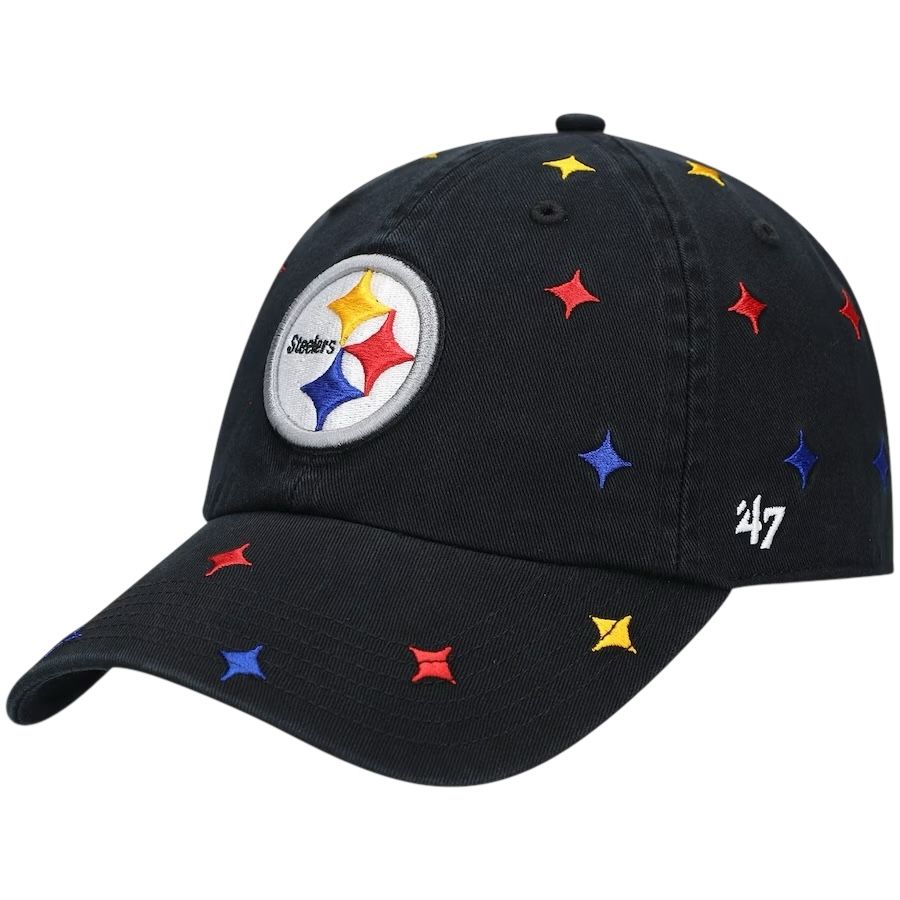 Pittsburgh Steelers Women's Black 47 Brand Clean Up Confetti Hat Pittsburgh Steelers Women's Black 47 Brand Clean Up Confetti Hat