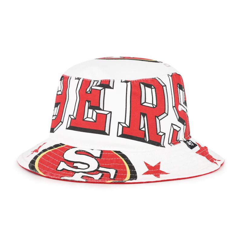 San Francisco 49ers Adult White 47 Energize Bucket Hat San Francisco 49ers Adult White 47 Energize Bucket Hat