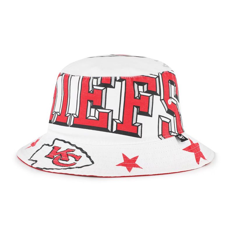 Kansas City Chiefs Adult White 47 Energize Bucket Hat