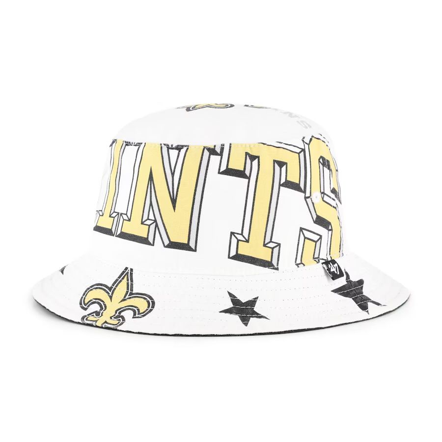 New Orleans Saints Adult White 47 Energize Bucket Hat New Orleans Saints Adult White 47 Energize Bucket Hat