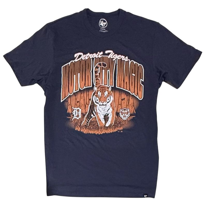 Detroit Tigers Men’s Atlas Blue Motor City Magic 47 Brand T-Shirt Detroit Tigers Men’s Atlas Blue Motor City Magic 47 Brand T-Shirt