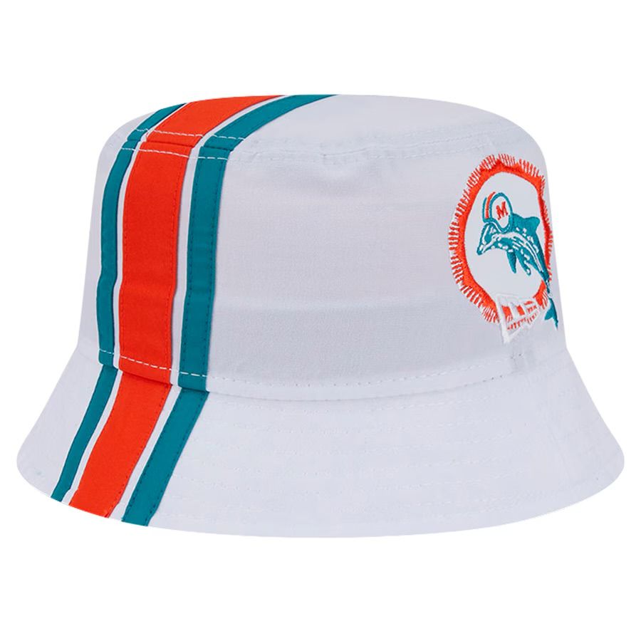 Miami Dolphins Men’s Historic New Era Helmet Bucket Hat Miami Dolphins Men’s Historic New Era Helmet Bucket Hat