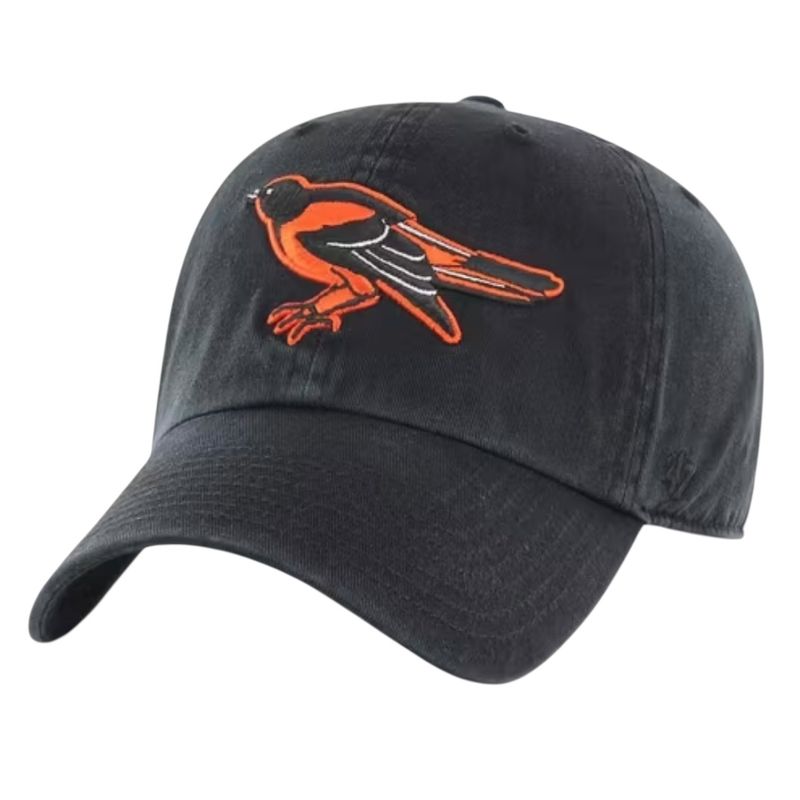 Baltimore Orioles Men’s Black 47 Brand Clean Up  Adjustable Hat