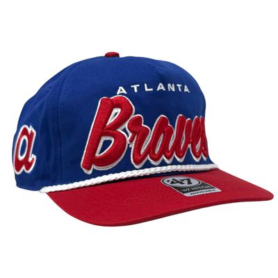 Atlanta Braves Men’s 47 Royal Dropshadow Rope Hitch Adjustable Hat Atlanta Braves Men’s 47 Royal Dropshadow Rope Hitch Adjustable Hat
