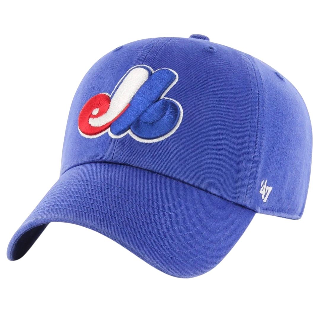 Montreal Expos Men’s Blue 47 Brand Clean Up Cooperstown Adjustable Hat