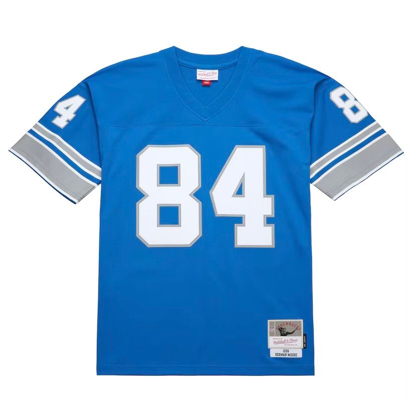 Detroit Lions Herman Moore 1996 Blue Mitchell & Ness Men's Legacy Jersey Detroit Lions Herman Moore 1996 Blue Mitchell & Ness Men's Legacy Jersey