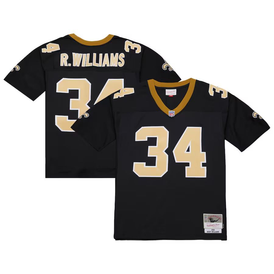 New Orleans Saints Ricky Williams 1999 Black Mitchell & Ness Men's Legacy Jersey