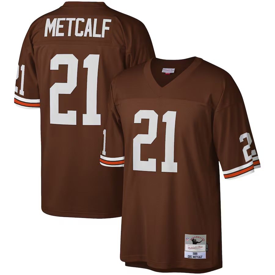 Cleveland Browns Eric Metcalf 1989 Brown Mitchell & Ness Men's Legacy Jersey Cleveland Browns Eric Metcalf 1989 Brown Mitchell & Ness Men's Legacy Jersey
