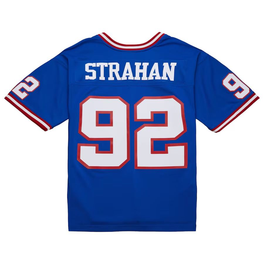 New York Giants Michael Strahan 1993 Blue Mitchell & Ness Men's Legacy Jersey New York Giants Michael Strahan 1993 Blue Mitchell & Ness Men's Legacy Jersey
