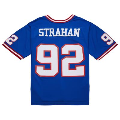 New York Giants Michael Strahan 1993 Blue Mitchell & Ness Men's Legacy Jersey New York Giants Michael Strahan 1993 Blue Mitchell & Ness Men's Legacy Jersey