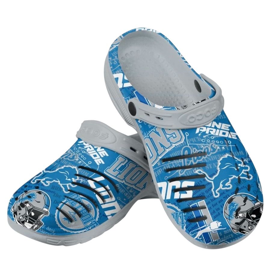 Detroit Lions Men’s Historic Print Clog With Strap Detroit Lions Men’s Historic Print Clog With Strap