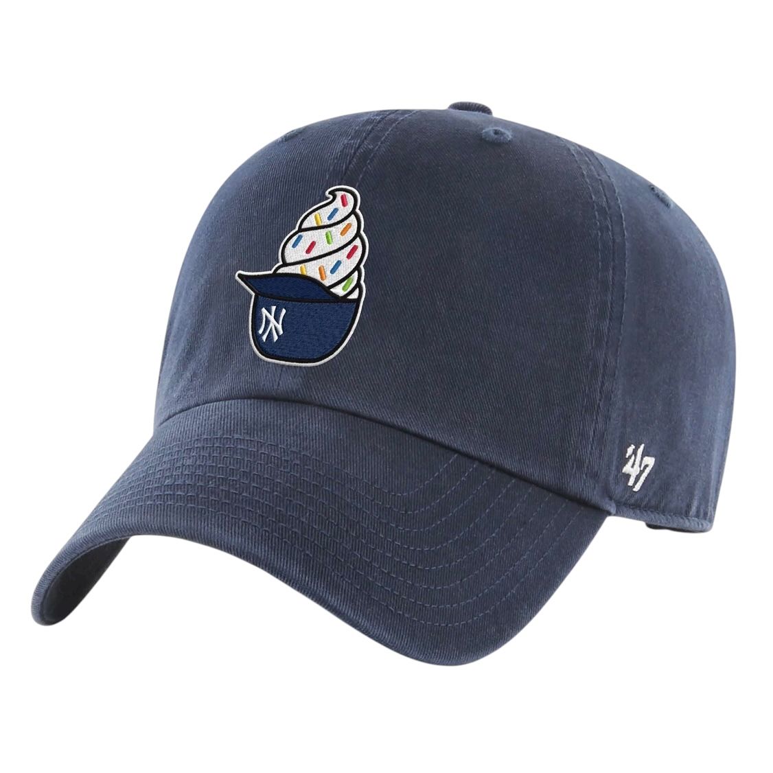 New York Yankees Men’s Navy 47 Brand Clean Up Spring Training Ice Cream Cup Current Day Adjustable Hat