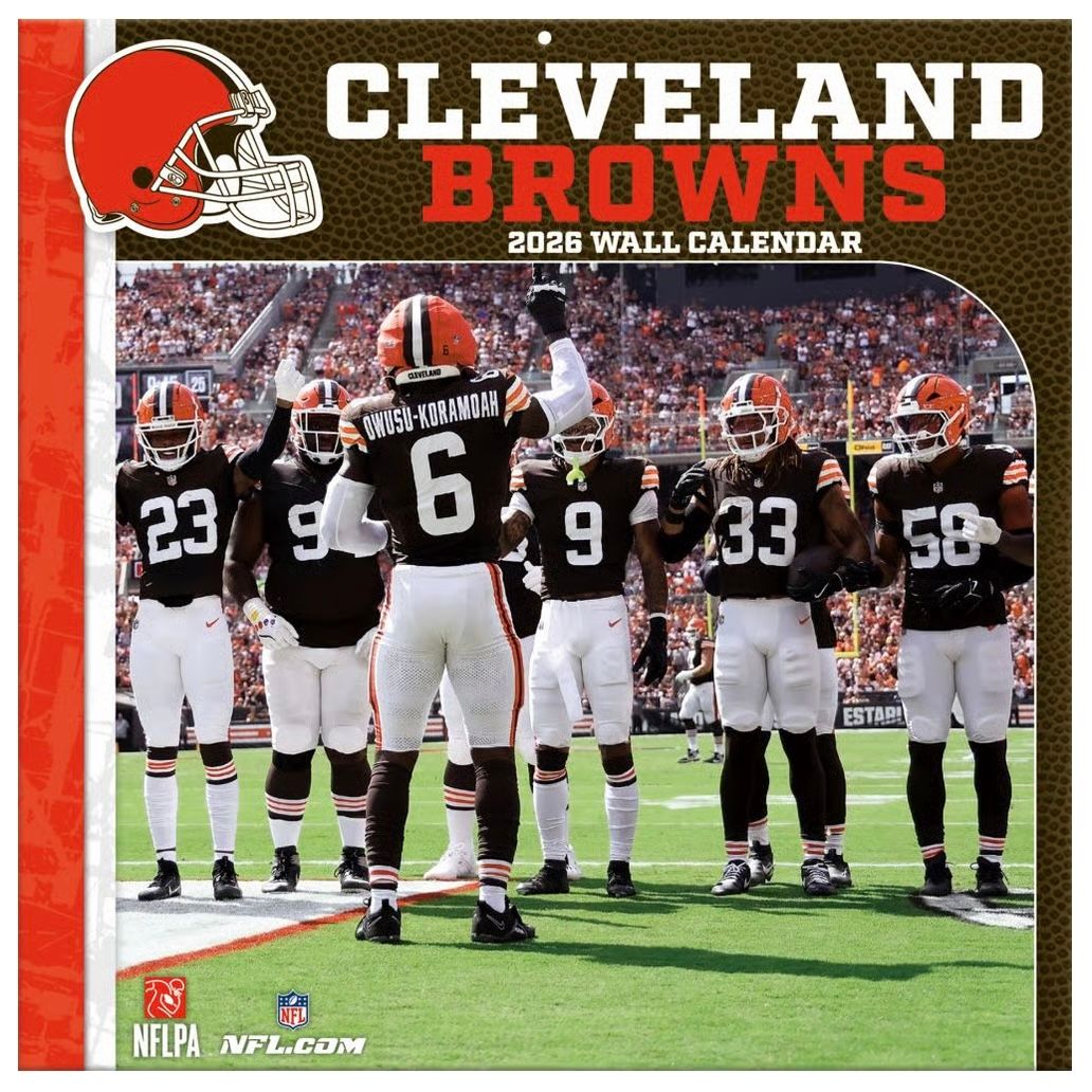 Cleveland Browns 12'' x 12'' 2026 Wall Calendar