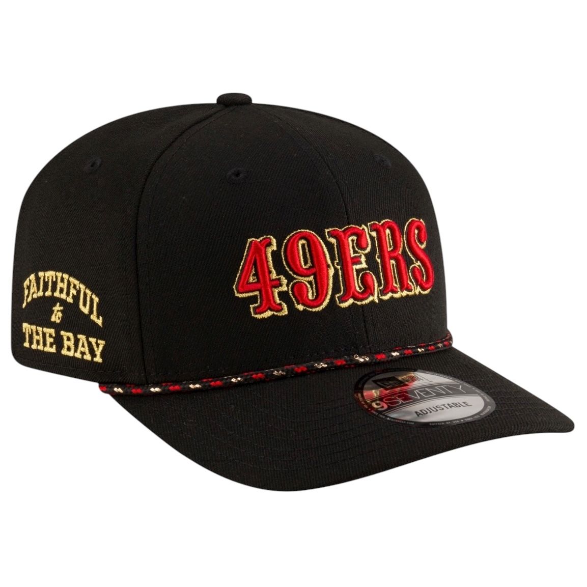 San Francisco 49ers Men's Black New Era Rivalries Collection Sideline 9SEVENTY Adjustable Hat