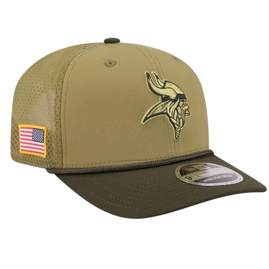 Minnesota Vikings Men's Green New Era Salute to Service 9SEVENTY Adjustable Hat
