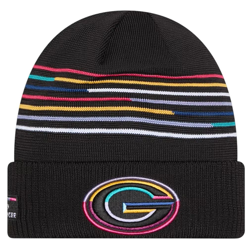 Green Bay Packers Men’s Black NFL Crucial Catch Cuffed Knit Hat Green Bay Packers Men’s Black NFL Crucial Catch Cuffed Knit Hat