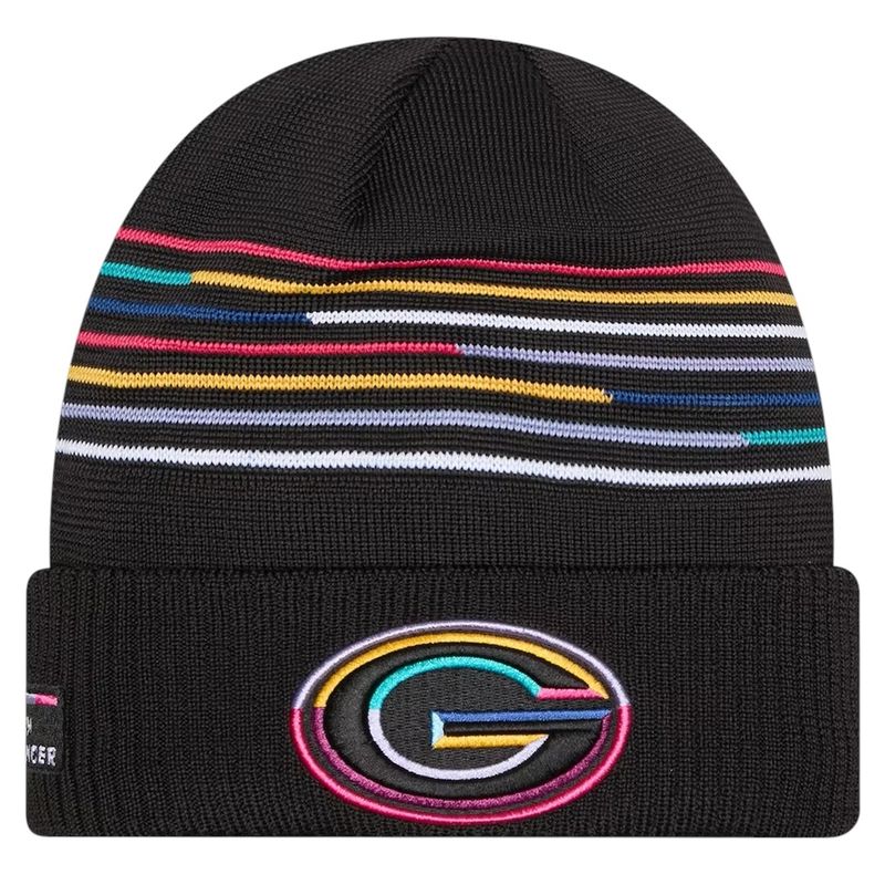 Green Bay Packers Men’s Black NFL Crucial Catch Cuffed Knit Hat Green Bay Packers Men’s Black NFL Crucial Catch Cuffed Knit Hat