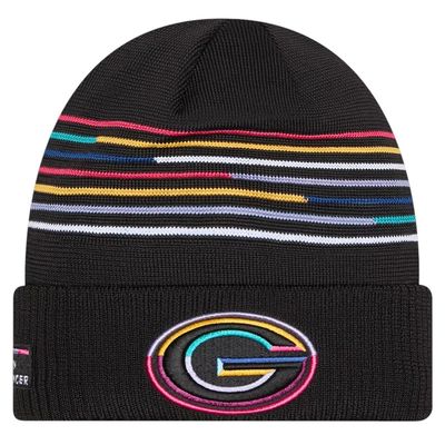 Green Bay Packers Men’s Black NFL Crucial Catch Cuffed Knit Hat Green Bay Packers Men’s Black NFL Crucial Catch Cuffed Knit Hat