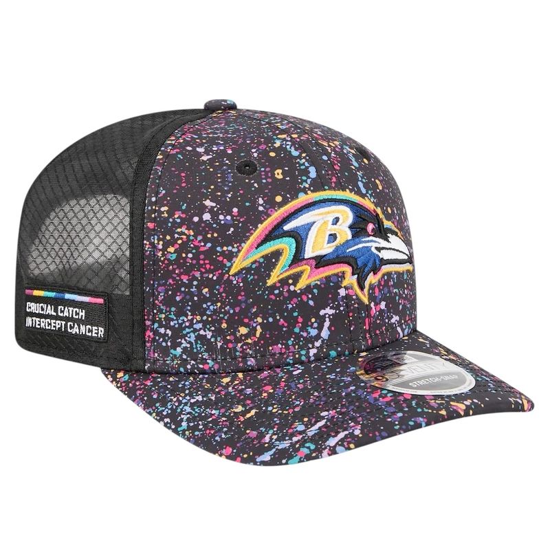 Baltimore Ravens Men’s Black New Era NFL Crucial Catch 9SEVENTY Adjustable Hat