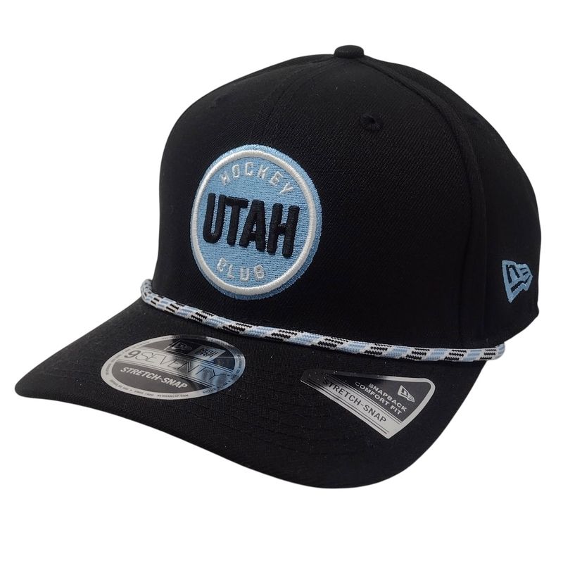 Utah Mammoth Men's Black Multi-Rope New Era 9SEVENTY Stretch-Snap Hat Utah Mammoth Men's Black Multi-Rope New Era 9SEVENTY Stretch-Snap Hat