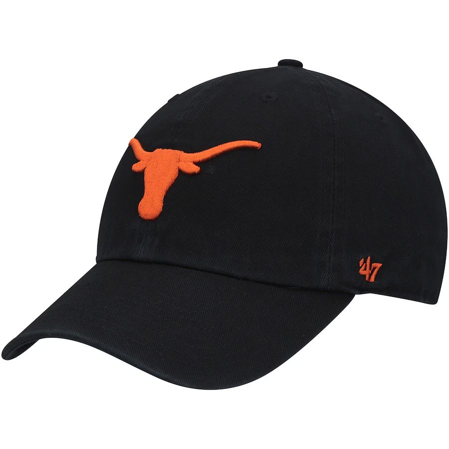 Texas Longhorns Men’s Black 47 Brand Clean Up Adjustable Hat Texas Longhorns Men’s Black 47 Brand Clean Up Adjustable Hat