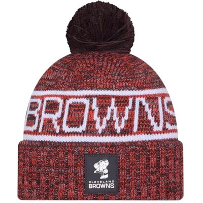 Cleveland Browns Men’s Historic New Era Sideline Cold Weather Cuffed Knit Pom Hat Cleveland Browns Men’s Historic New Era Sideline Cold Weather Cuffed Knit Pom Hat