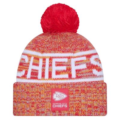 Kansas City Chiefs Men’s New Era Sideline Cold Weather Cuffed Knit Pom Hat